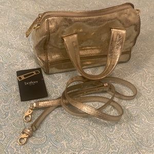 NEW AUTHENTIC BOTKIER METALLIC GOLD LEATHER BAG